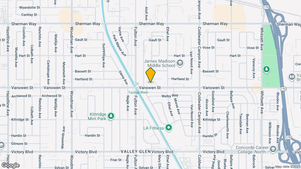 13203 Vanowen St Map and Location Details