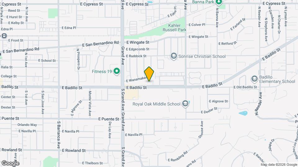 1059 E Badillo St Mapa y Detalles de la Ubicación