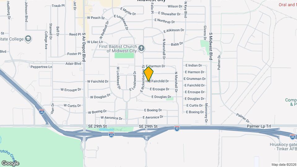 204 E Fairchild Dr Map and Location Details