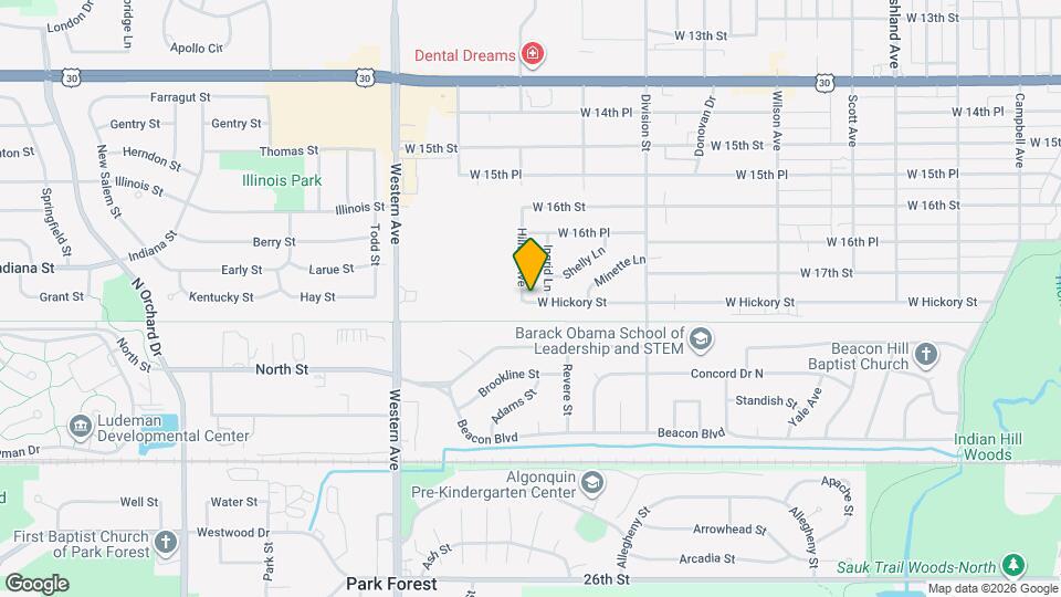 1661 Hilltop Ave Map and Location Details