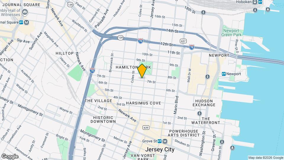 649 Jersey Ave Map and Location Details