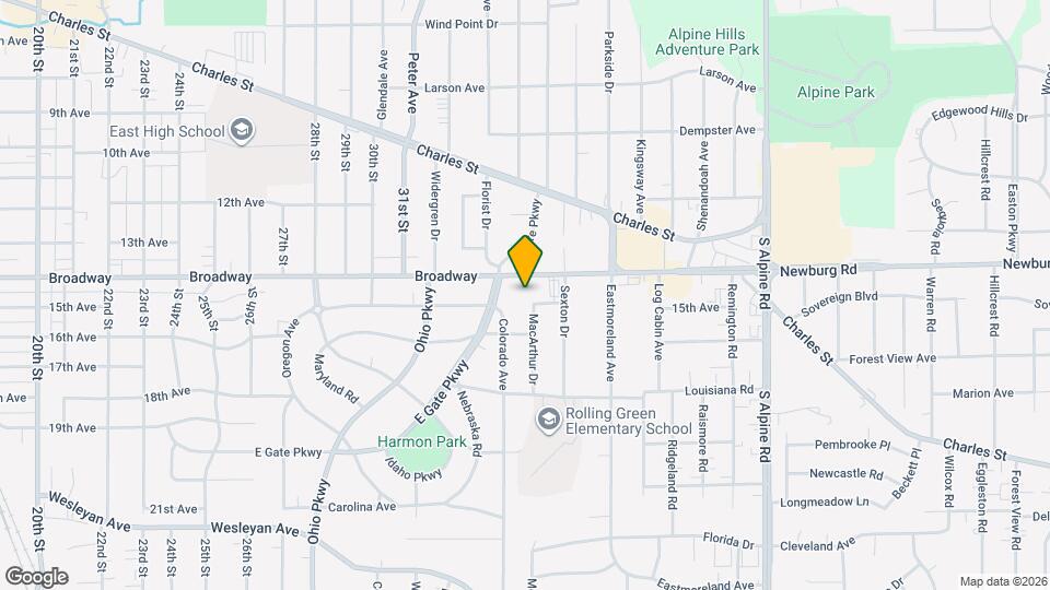 1607 MacArthur Dr Map and Location Details