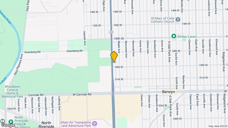 1841 S Harlem Ave Map and Location Details