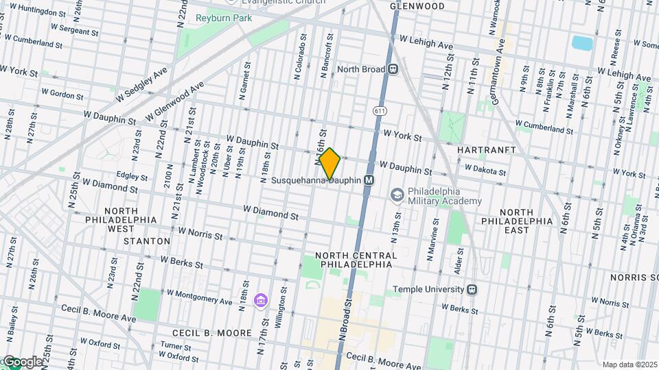 1511 W Susquehanna Ave Map and Location Details
