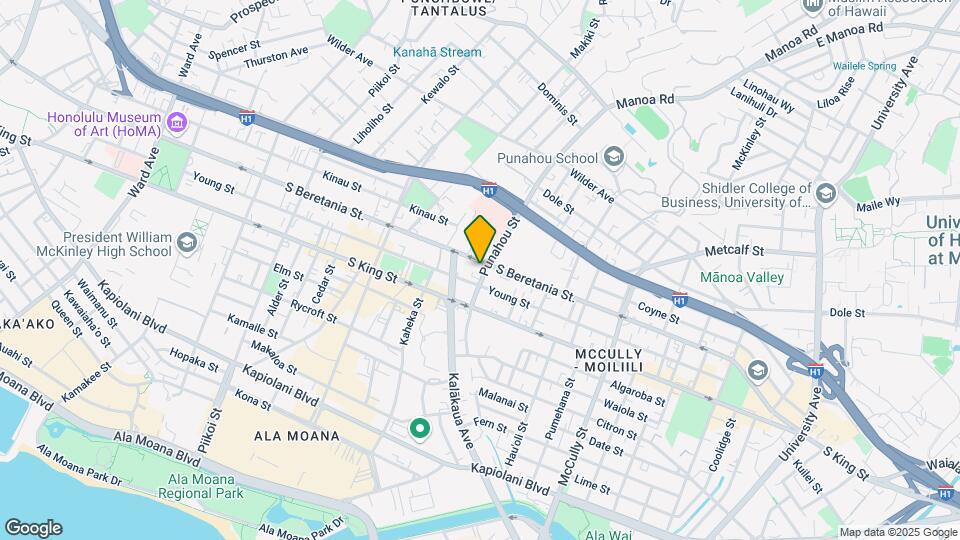 1114 Punahou St Mapa y Detalles de la Ubicación