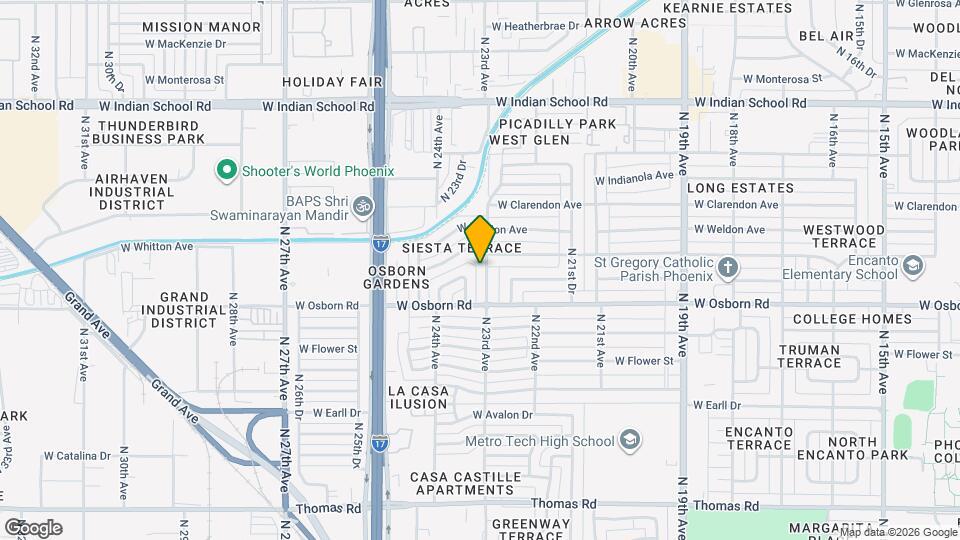 3432 N 23rd Ave Map and Location Details