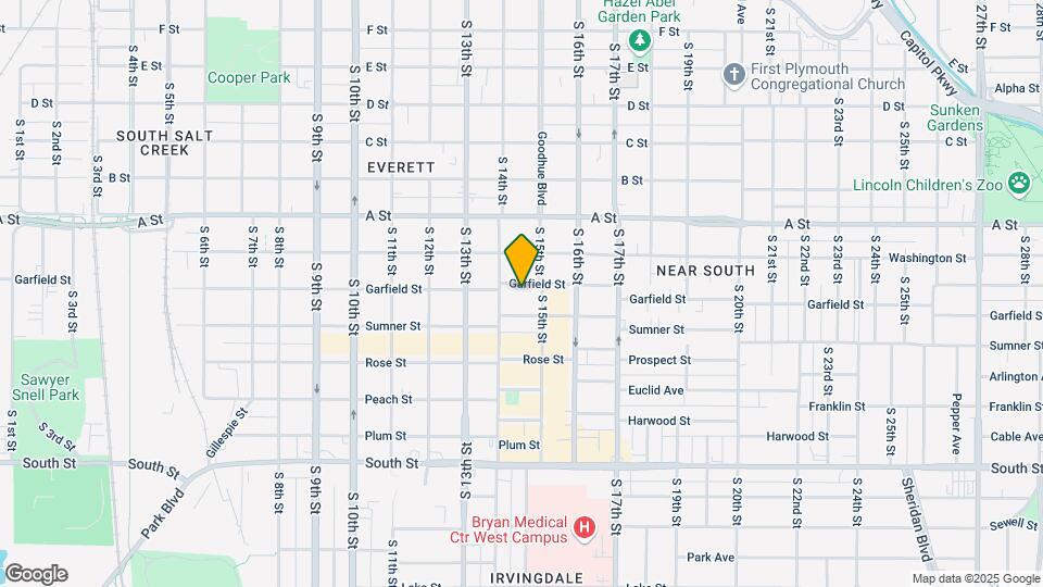 1425 Garfield St Map and Location Details