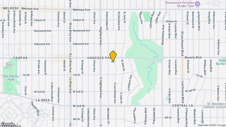 157 N Las Palmas Ave Map and Location Details