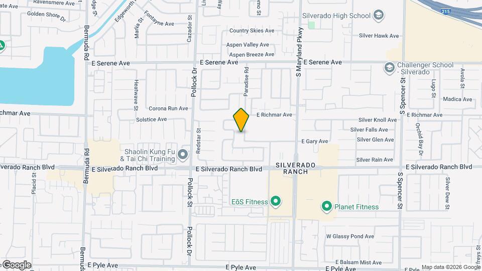 9573 Paradise Rd Map and Location Details