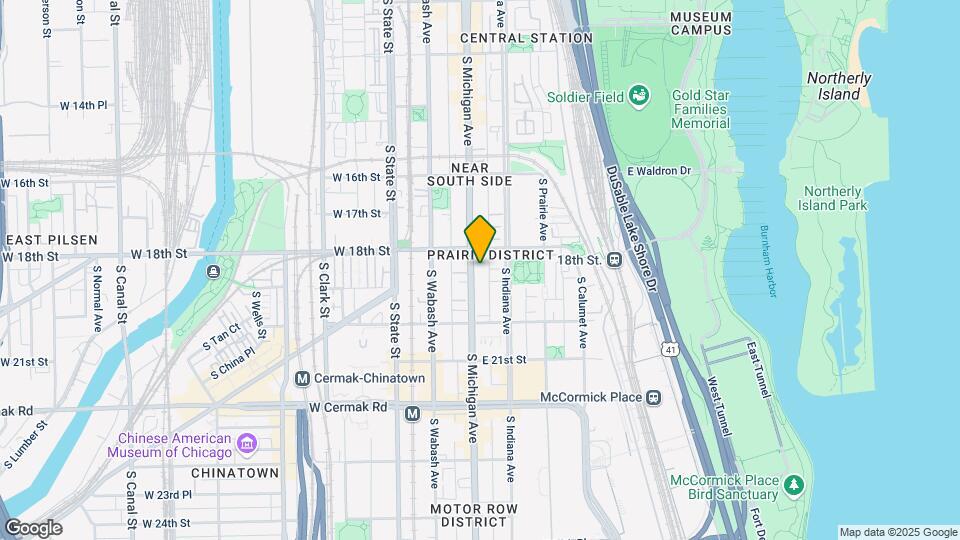 1819 S Michigan Ave, Unit 1203 Map and Location Details