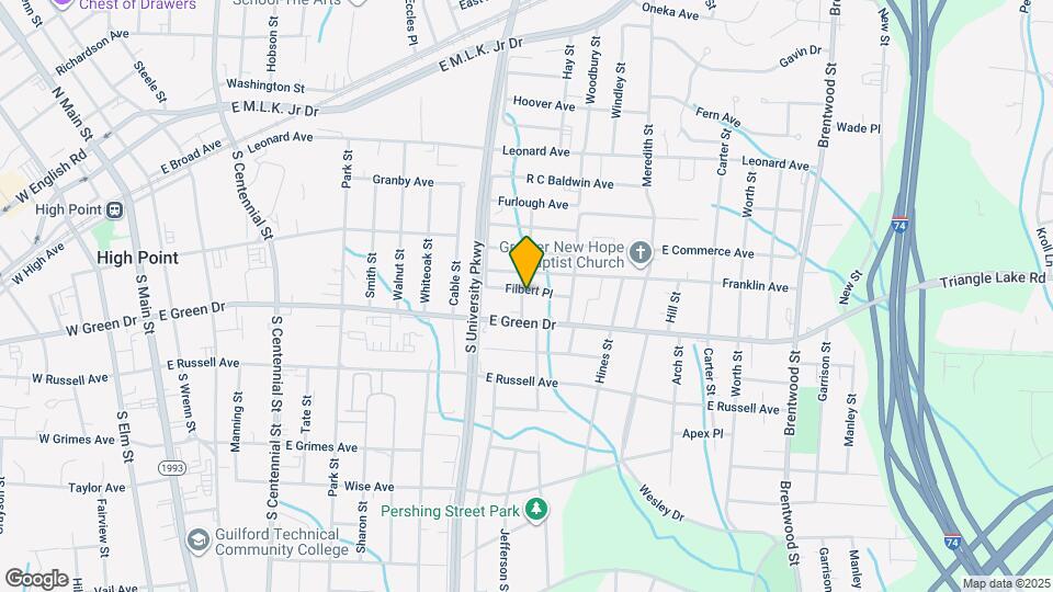 1101 Pershing St Map and Location Details