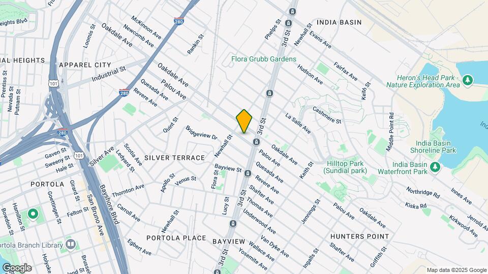 1652 Palou Ave Map and Location Details