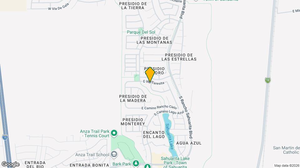 162 E Via Teresita Map and Location Details