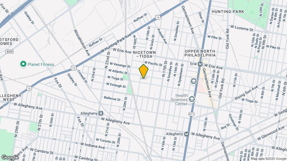 1835 W Tioga St Map and Location Details