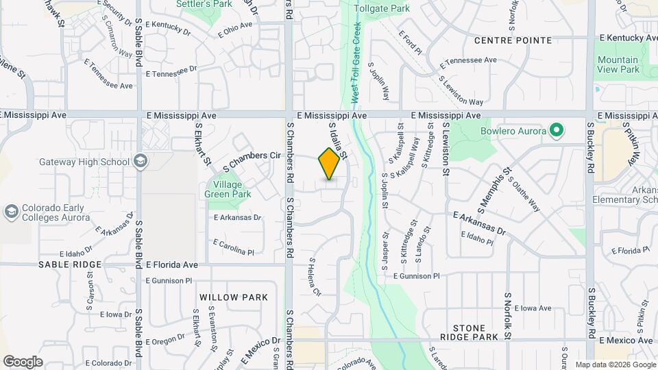 15485 E Louisiana Ave Map and Location Details