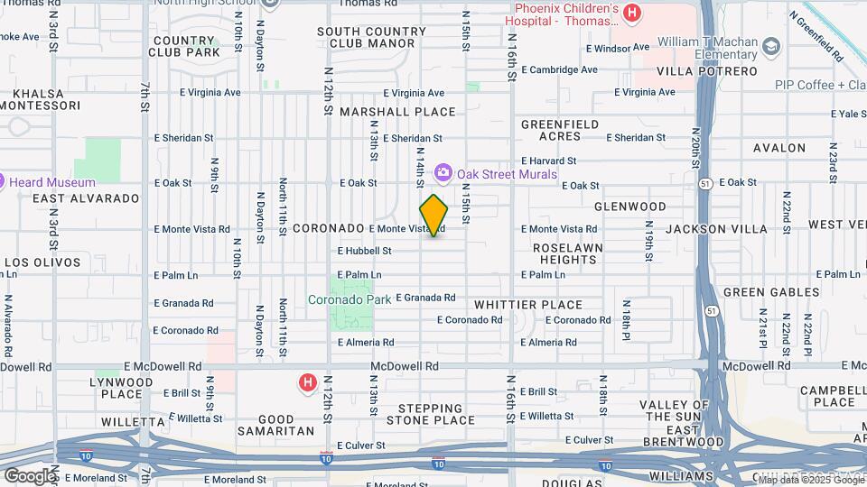 1412 E Hubbell St Map and Location Details