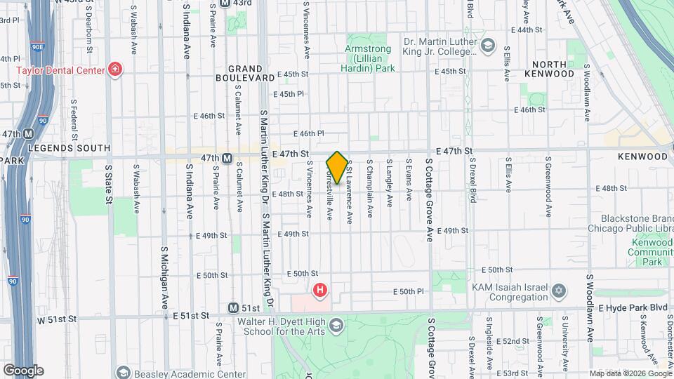 542 E 48th St Map and Location Details