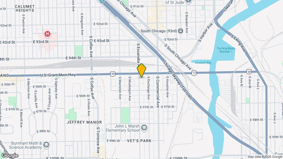9517 S Escanaba Ave Map and Location Details