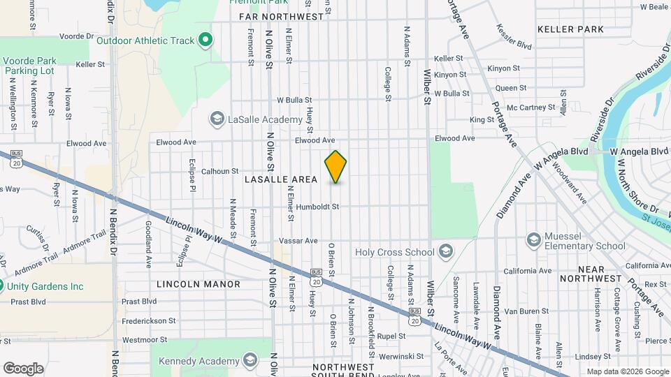 1226 O Brien St Map and Location Details