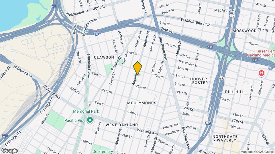 2906 Adeline St Map and Location Details