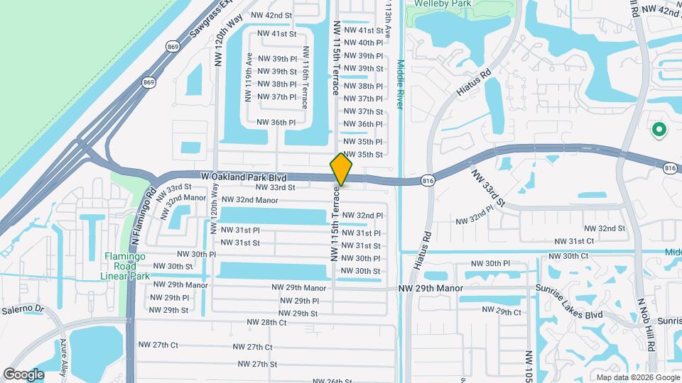 11500 NW 33rd St Map and Location Details
