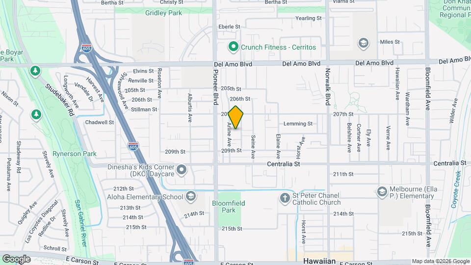 20772 Arline Ave Map and Location Details