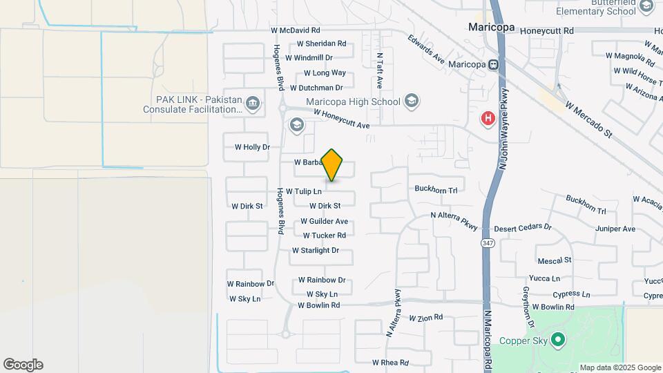 45588 W Tulip Ln Map and Location Details