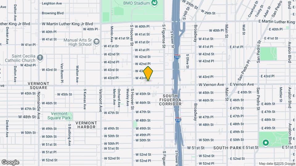 625 W Vernon Ave Map and Location Details