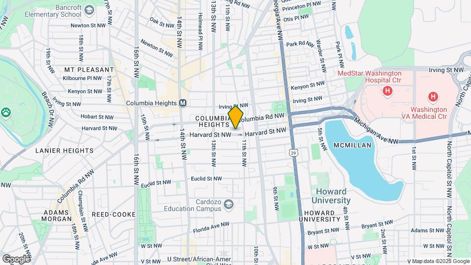 1111 Harvard St NW Map and Location Details