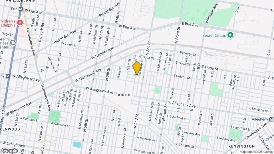 3327 N American St Map and Location Details