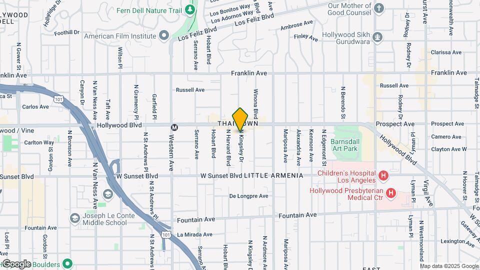 1631 N Kingsley Dr Mapa y Detalles de la Ubicación