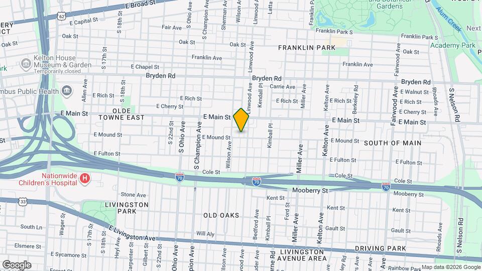 1238 E Mound St Map and Location Details