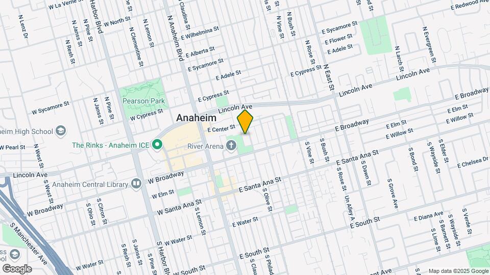 129 S Olive St Map and Location Details