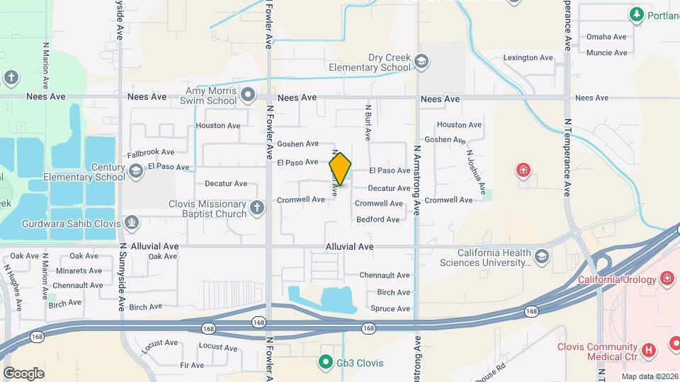933 N Burgan Ave Map and Location Details