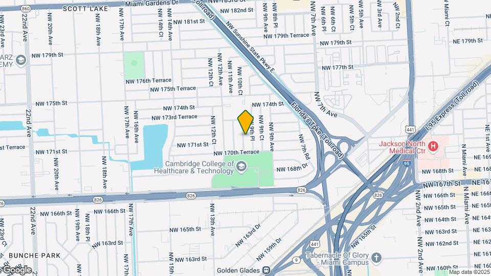 17121 NW 10th Ct, Unit AliaSpot Studio Map and Location Details
