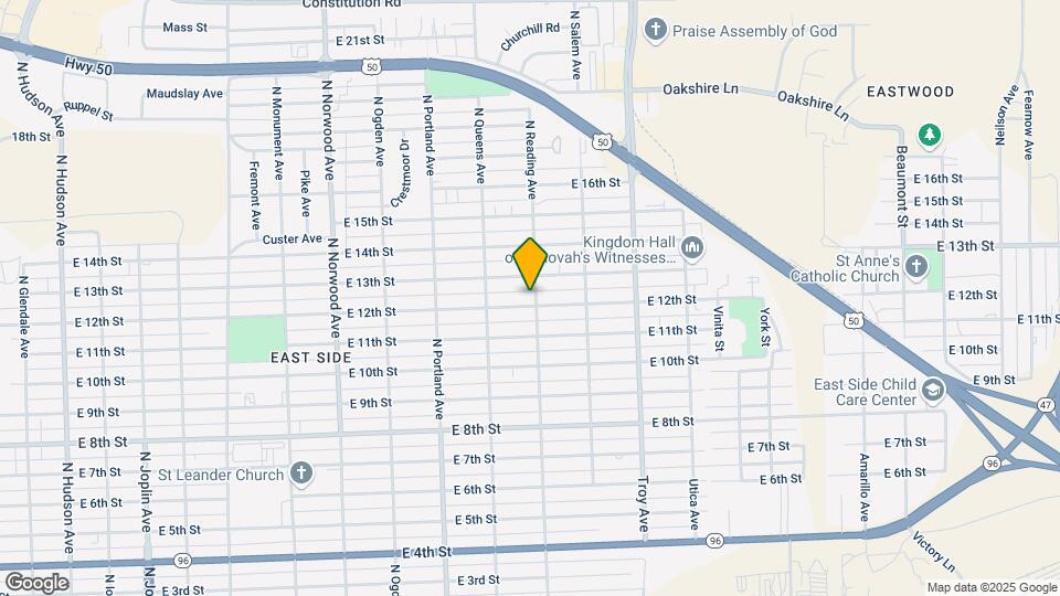 1839 E 12th St Map and Location Details