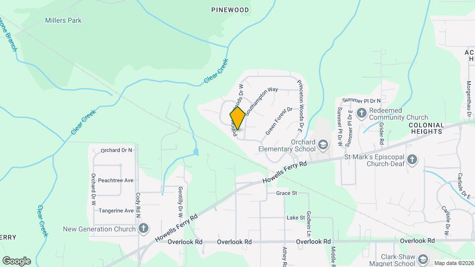 1704 Princeton Woods Dr W Map and Location Details