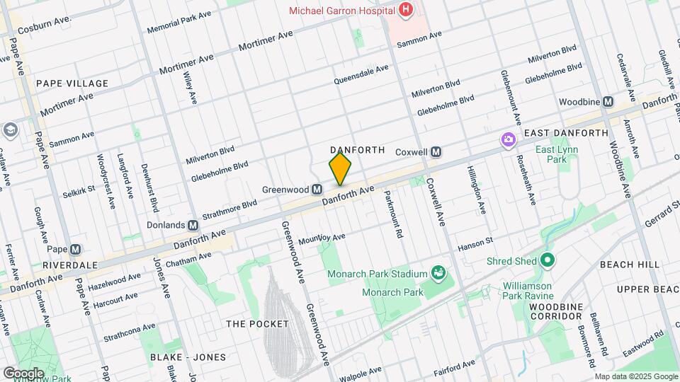 1346 Danforth Ave Map and Location Details