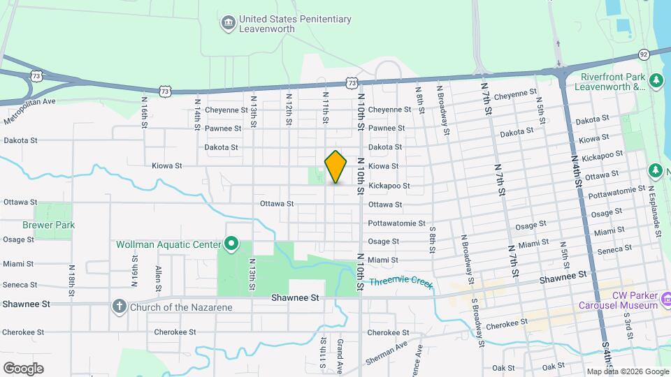 1025 Kickapoo St Map and Location Details