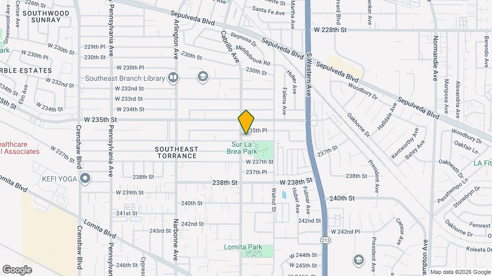 1967 W 236th St Map and Location Details