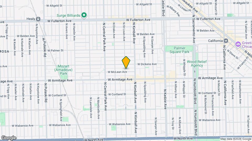 2039 N St Louis Ave, Unit 2n 3434 w Mapa y Detalles de la Ubicación