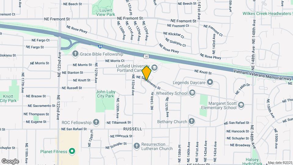 13344 NE Sacramento St Map and Location Details