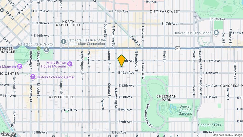1325 N Marion St Map and Location Details