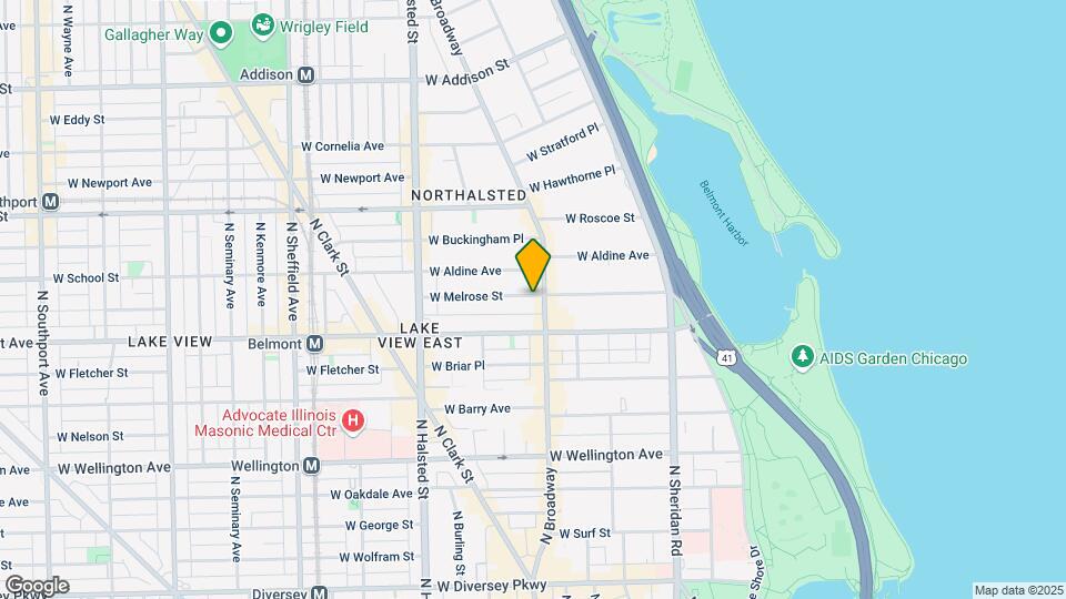 611 W Melrose St, Unit 1e Map and Location Details