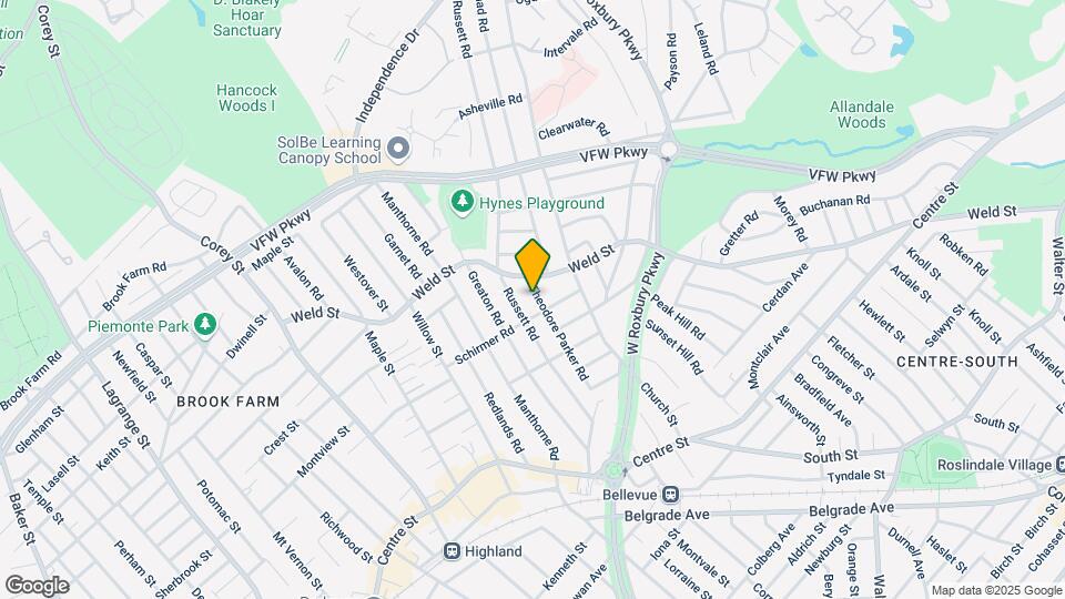 154 Theodore Parker Rd, Unit 2 Map and Location Details