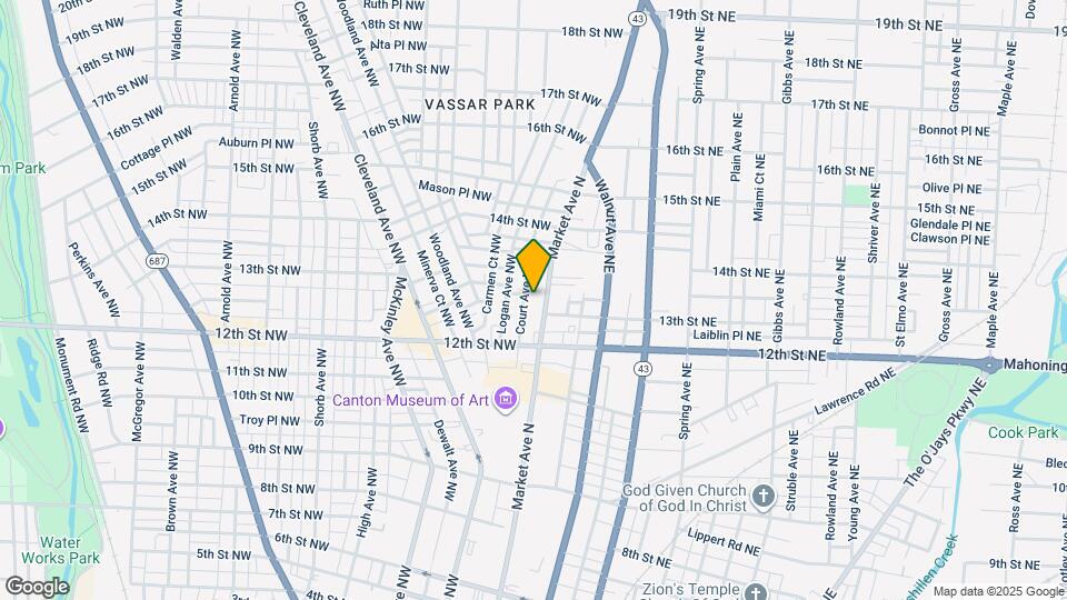 1307 Market Ave N Map and Location Details