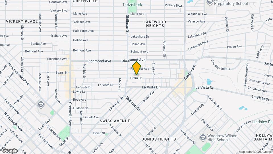 6131 Oram St Map and Location Details