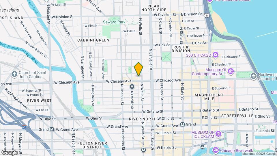 212 W Chicago Ave Map and Location Details