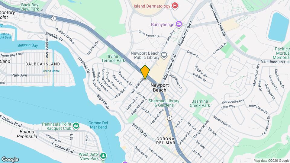 710 Avocado Ave Map and Location Details