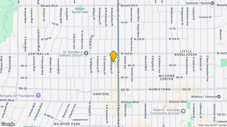 350 S Manhattan- fully renovated unit in Koreatown Map and Location Details